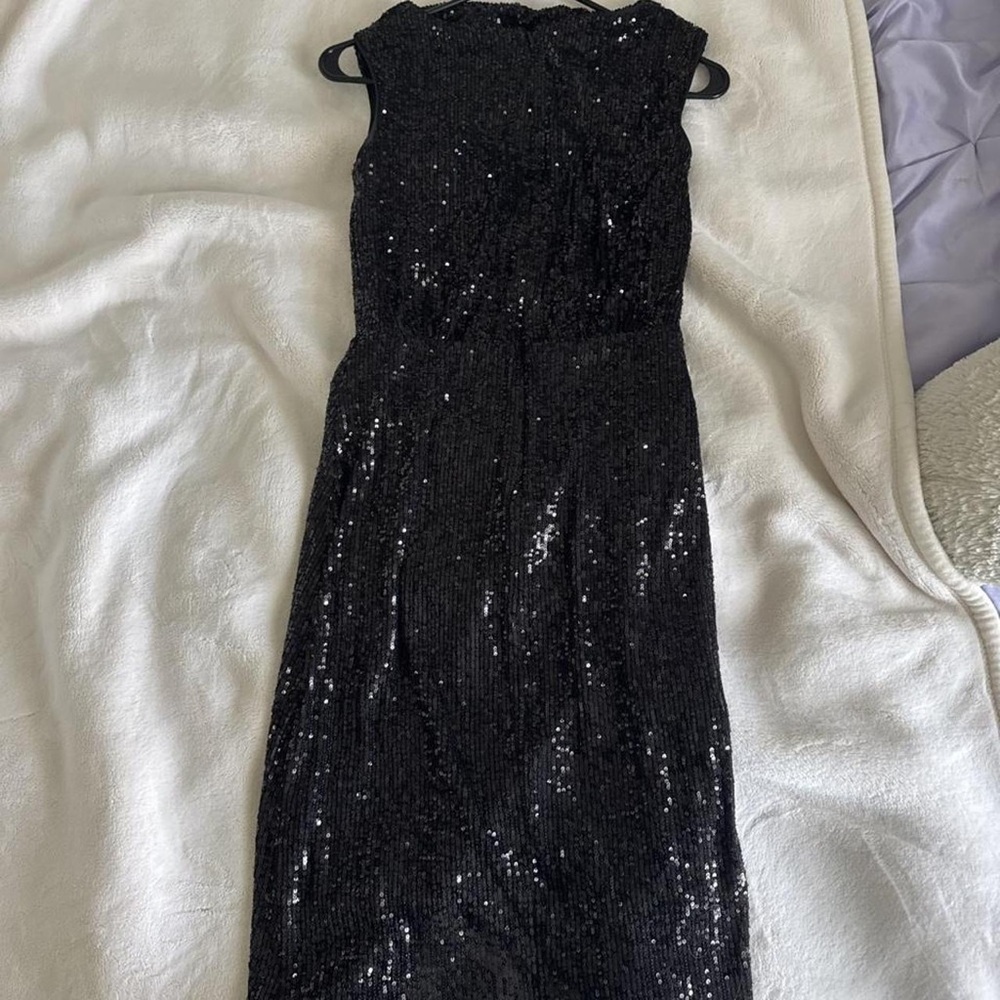 Black Sequin Sleeveless Maxi Dress